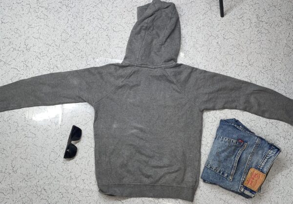 Nike Hoodie Men's Size S Gray Pullover Long Sleeve Sweatshirt Big Logo Casual - Image 4