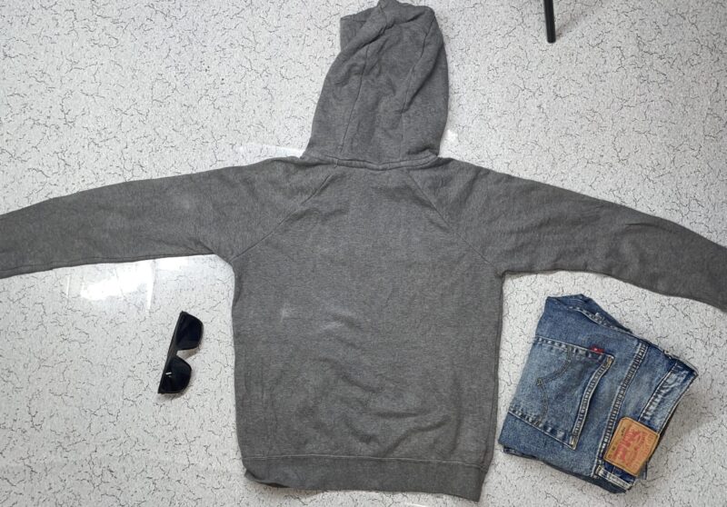 Nike Hoodie Men's Size S Gray Pullover Long Sleeve Sweatshirt Big Logo Casual - Image 4