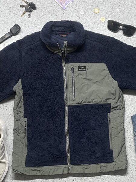 Eddie Bauer Chilali Sherpa Fleece Jacket Bright Navy Size Large