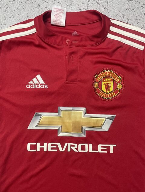 MANCHESTER UNITED ADIDAS 17/18 SOCCER JERSEY SIZE "M" BS1214