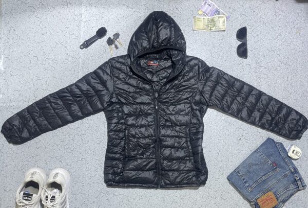 KOREAN PUFFER BLACK JACKET SIZE S