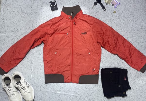 PUMA Bomber Jacket UK 8 M Red Colourblock