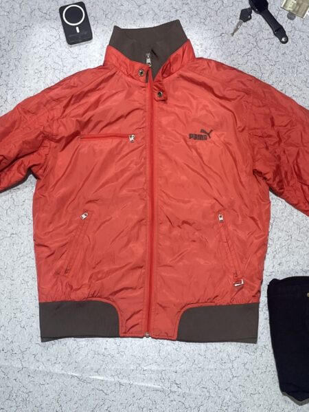 PUMA Bomber Jacket UK 8 M Red Colourblock