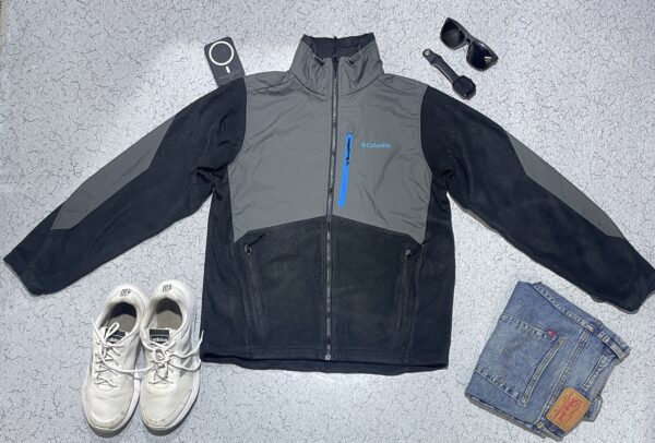 Columbia Jacket Lined Full Zip Midweight Youth L 14/16 EUC Gray / Teal