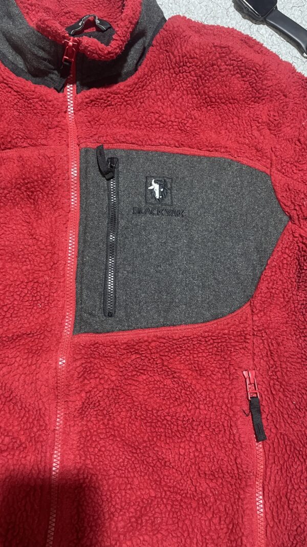 BLACK YAK FLEECE JACKET RED SIZE L - Image 3