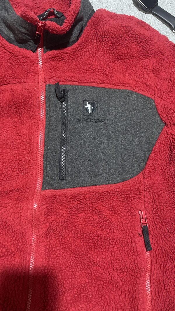 BLACK YAK FLEECE JACKET RED SIZE L - Image 3