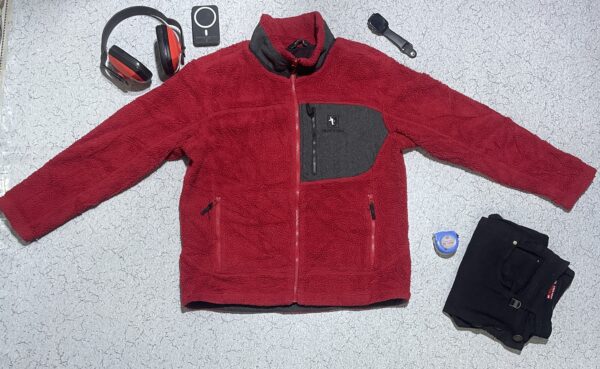 BLACK YAK FLEECE JACKET RED SIZE L