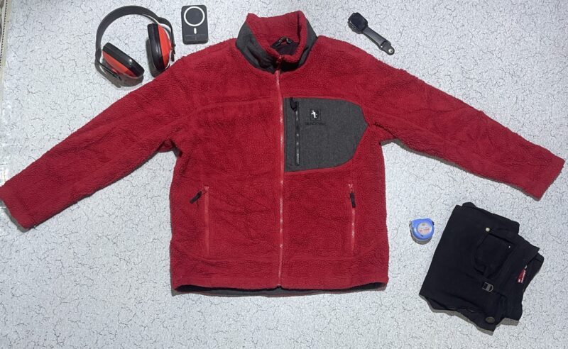 BLACK YAK FLEECE JACKET RED SIZE L