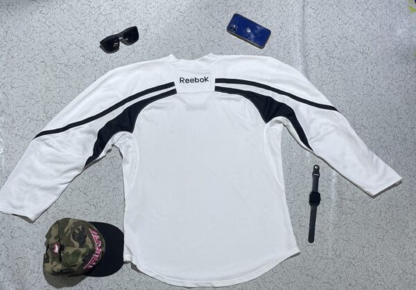 Reebok (Size 2XL) Practice Blank Hockey Jersey WHITE - Image 3