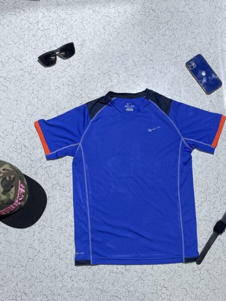 NIKE SHIRT MEN LARGE LEGACY BLUE ATHLETIC FIT TRAINING DRI FIT GYM POLYESTER