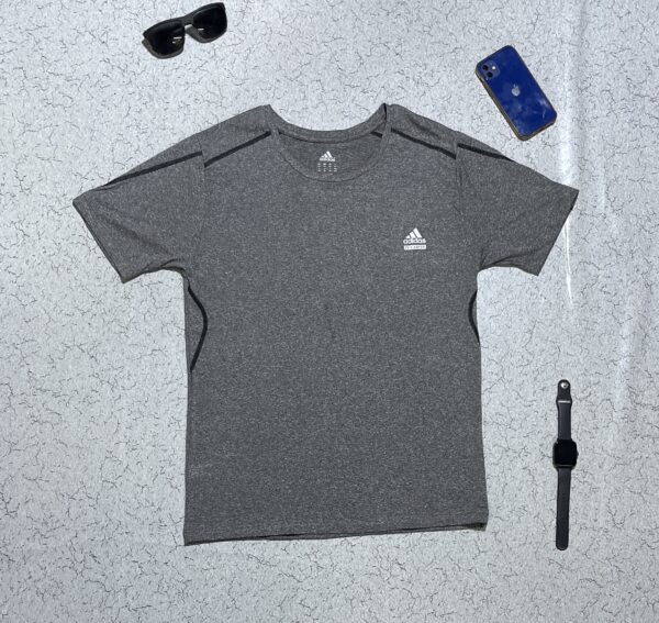 ADIDAS MEN'S CLIMALITE CREATOR SPORT ATHLETIC CREWNECK T-SHIRT TEE DARK GREY HEATHER -M