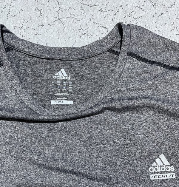 ADIDAS MEN'S CLIMALITE CREATOR SPORT ATHLETIC CREWNECK T-SHIRT TEE DARK GREY HEATHER -M - Image 2