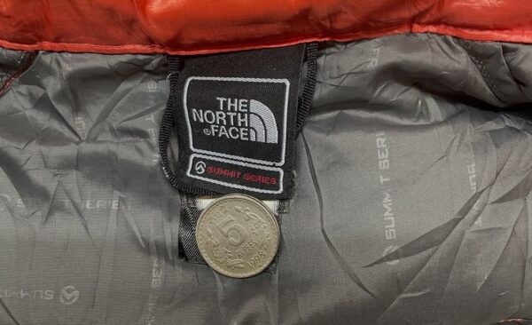 The North Face 800 Summit Series Puffer Winter Jacket Orange Grey Size - Image 5