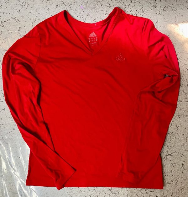 Adidas Women v neck tshirt cotton dri fit size M
