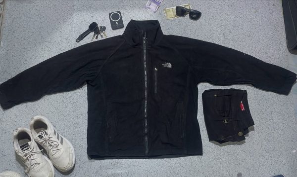 THE NORTH FACE WOOL JACKET SIZE XL BLACK COLOUR