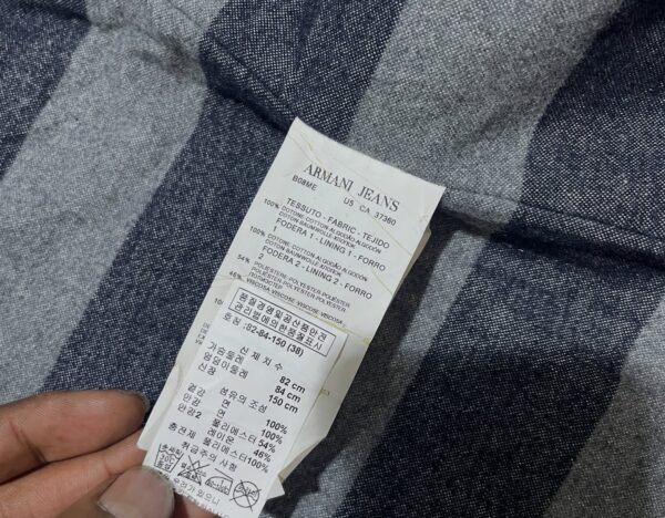 Armani Jeans Women’s Double-Breasted Winter Coat Navy Faux Fur - Image 7