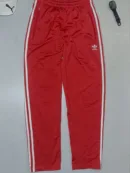 Adidas Red Track Pant Size S with down zipper Waist 26-28 Length 40 Conditio