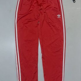 Adidas Red Track Pant Size S with down zipper 

Waist 26-28
Length 40 

Conditio