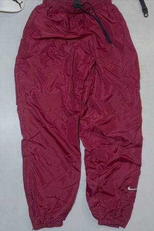 Nike dark red baggy track pant with inner net size S 

Waist 26-32

Length 41