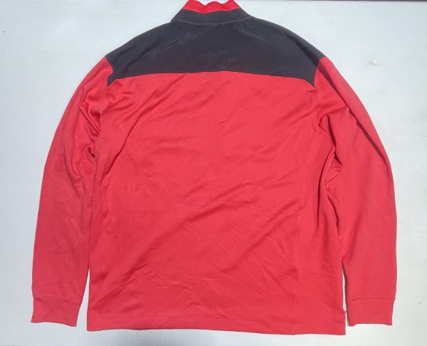 Nike Gold Dri fit half zip up full sleeve red size XL for men - Image 2