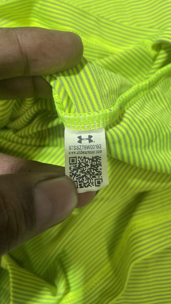 Under Armour heatgear half zip up tshirt green size M - Image 4