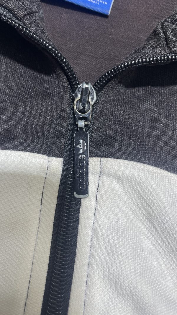 Adidas track jacket black white size S - Image 3