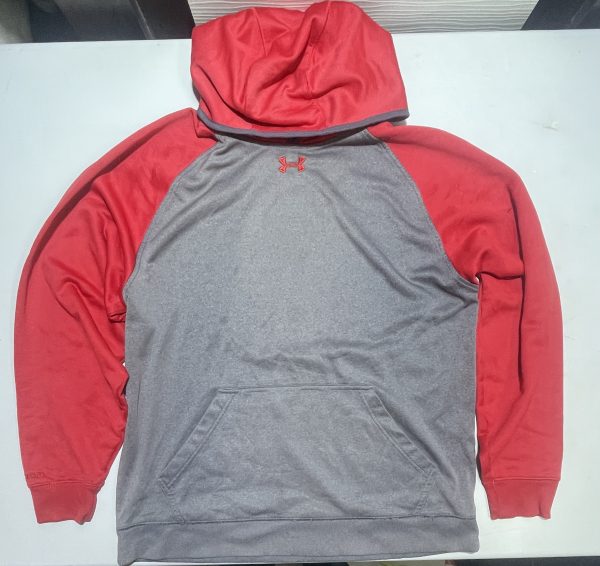 Under Armour coldgear hoodie grey red size XL