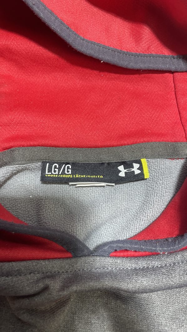Under Armour coldgear hoodie grey red size XL - Image 5