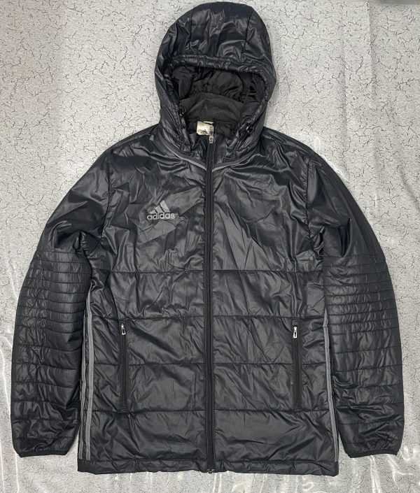 Adidas puffer primaloft hoodie winter jacket waterproof black size L