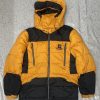 BlackYak Puffer hoodie jacket orange black size L