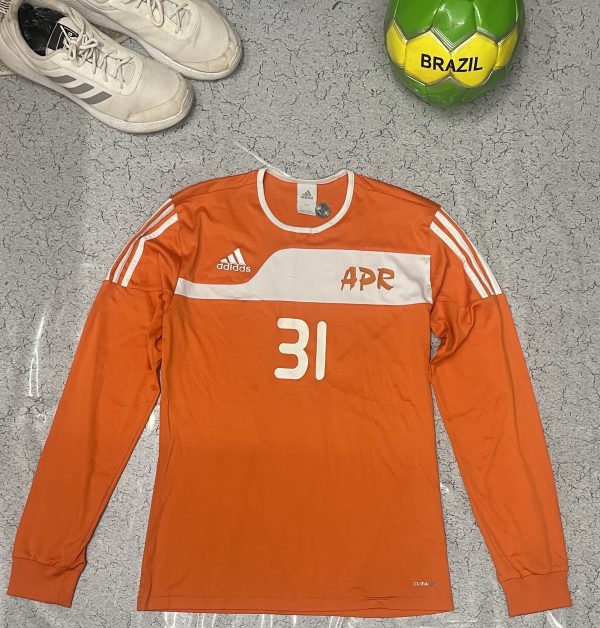 Adidas climelite full sleeve jersey orange size M