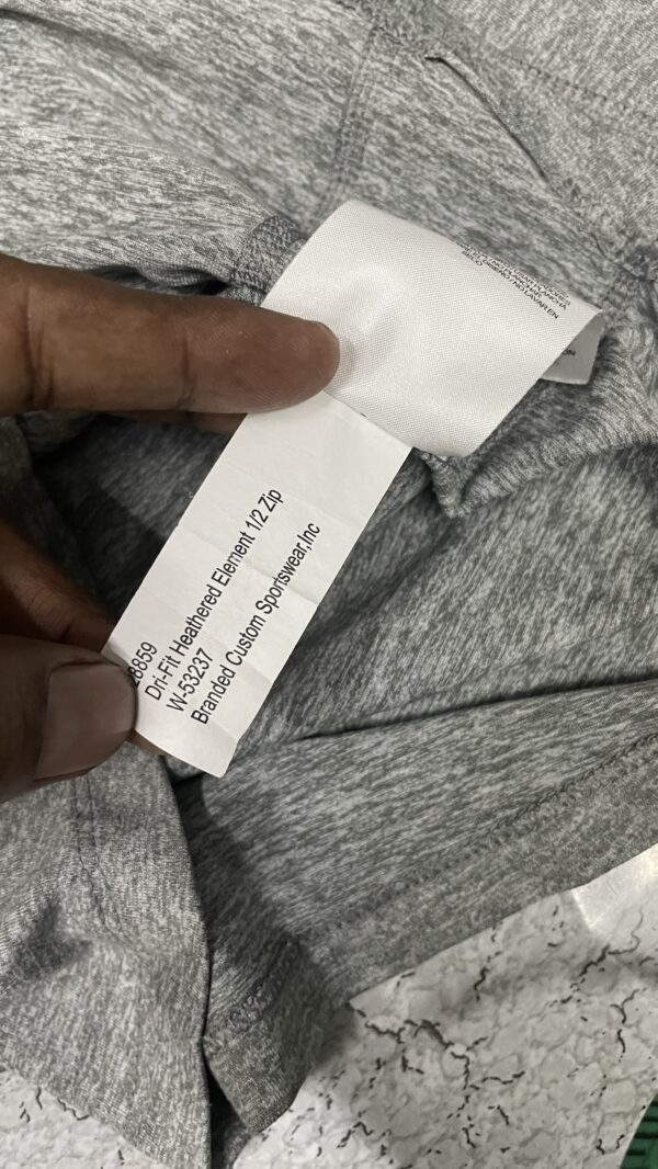 Nike Dri fit half zip up tshirt grey size S - Image 4