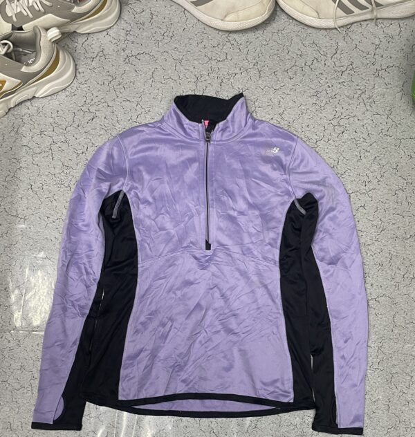 New Balance half zip up full sleeve tshirt purple size S