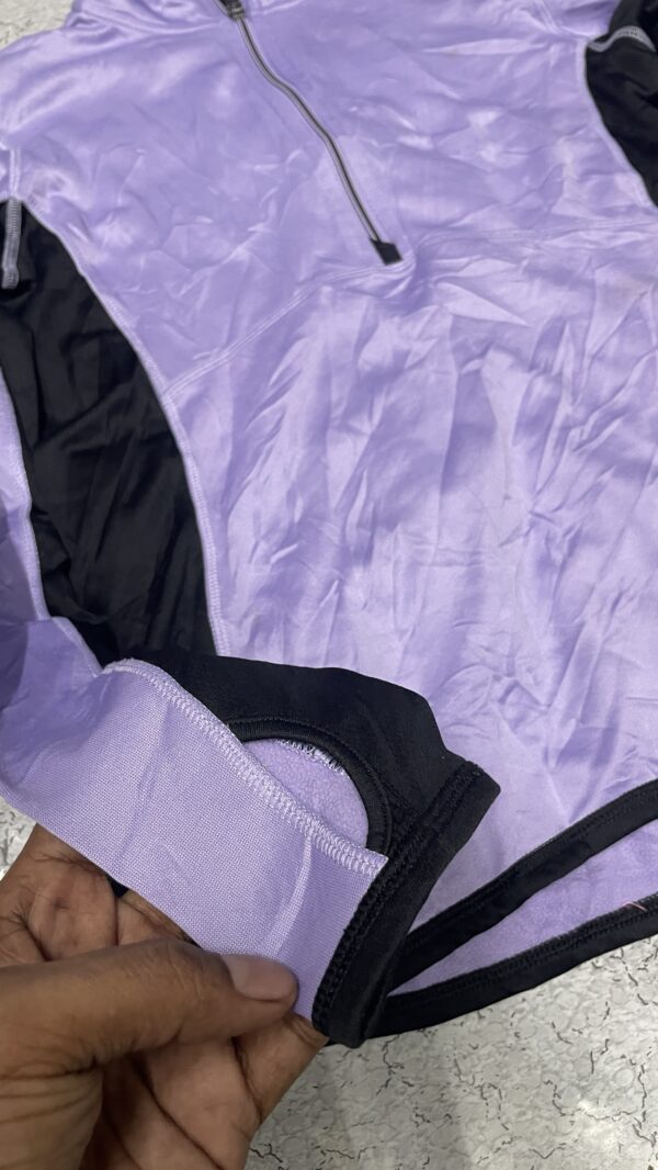 New Balance half zip up full sleeve tshirt purple size S - Image 2