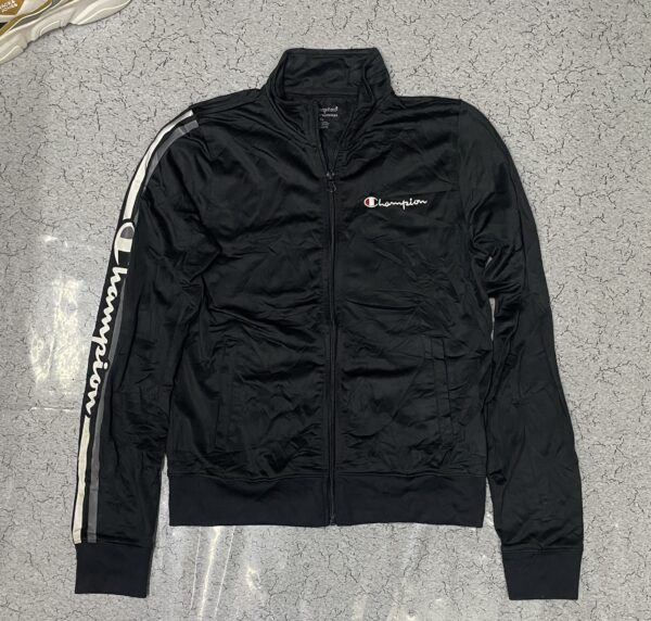 Champion full sleeve track jacket black Size S