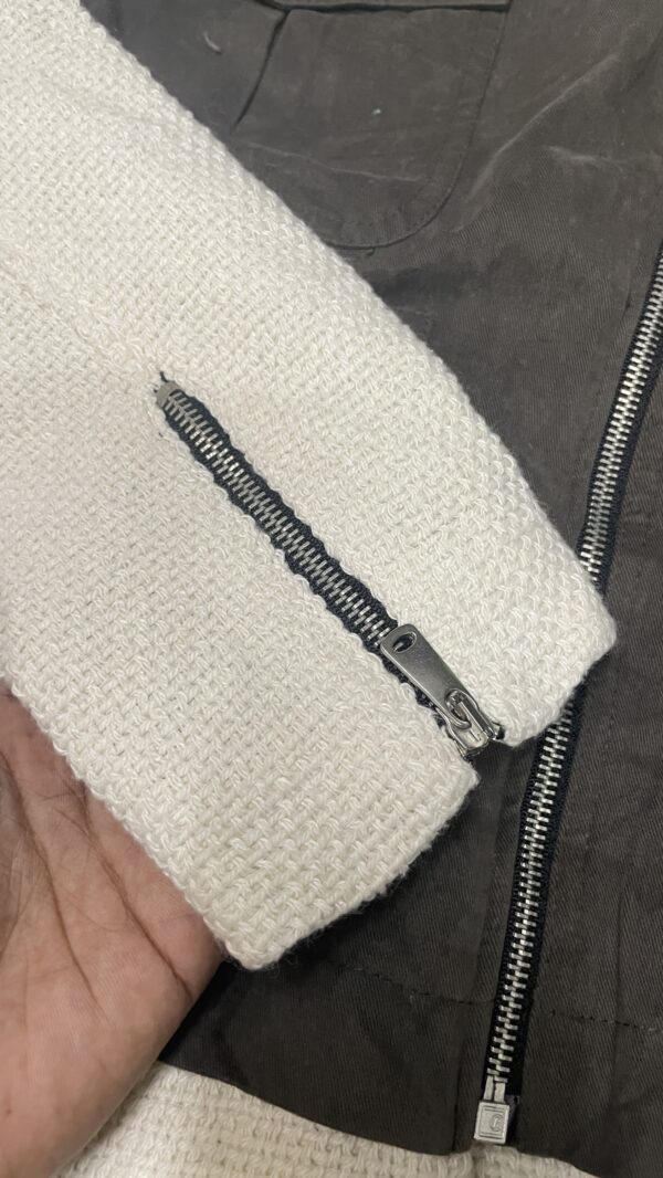 Zara Winter long Jacket wool denim size M - Image 4