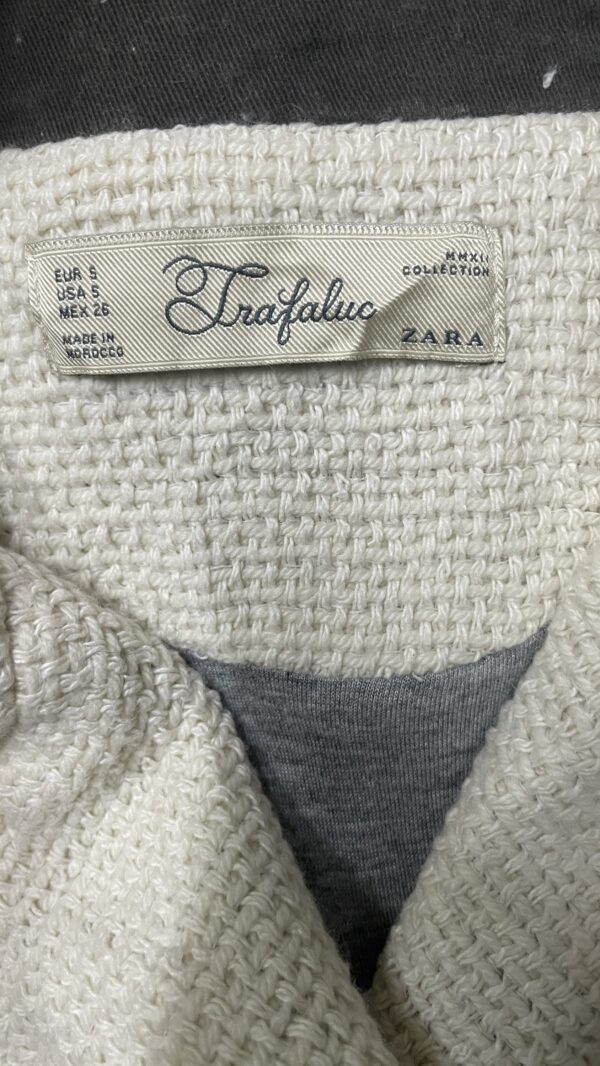 Zara Winter long Jacket wool denim size M - Image 6