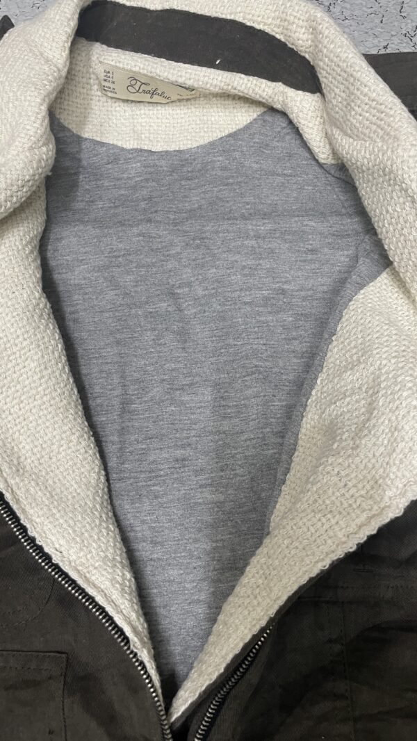 Zara Winter long Jacket wool denim size M - Image 7