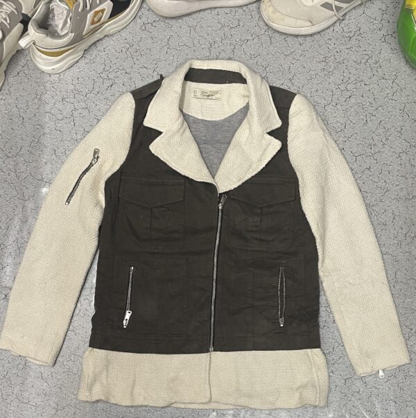 Zara Winter long Jacket wool denim size M