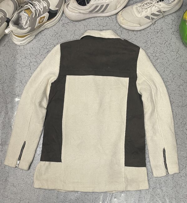 Zara Winter long Jacket wool denim size M - Image 8