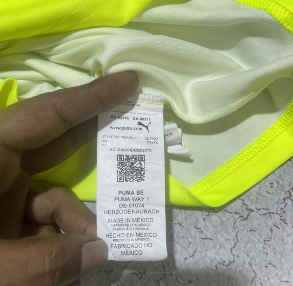 PUMA FOOTBALL JERSEY SC BLUES TEAM NEON YELLOW COLOR SIZE M - Image 5