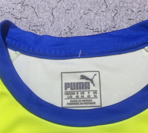 PUMA FOOTBALL JERSEY SC BLUES TEAM NEON YELLOW COLOR SIZE M - Image 2