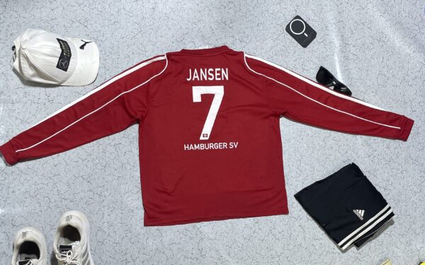 ADIDAS HAMBURGER SV (HSV) FOOTBALL SCHOOL JERSEY SIZE S RED - Image 2