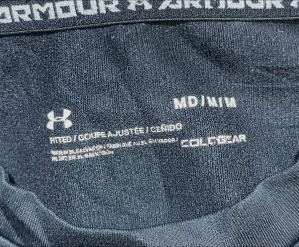 UNDER ARMOUR COLDGEAR FULL SLEEVE TSHIRT BLACK SIZE M - Image 2