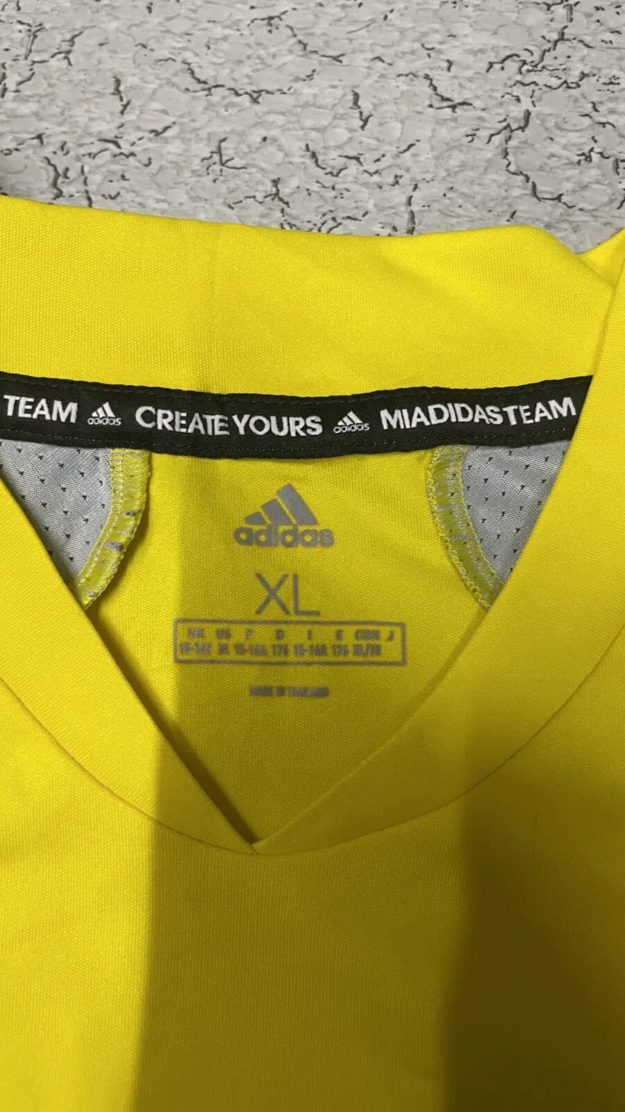 Adidas Aeroready football jersey Size M Yellow