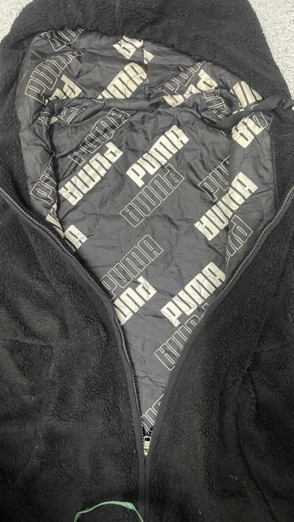 Puma reverse hooded jacket fleece and puffer black size XL - Image 7