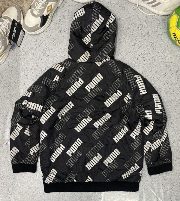 Puma reverse hooded jacket fleece and puffer black size XL - Image 12