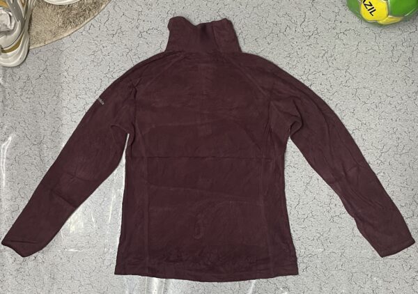 Columbia fleece women’s sweatshirt high neck dark brown size S - Image 2