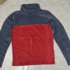 Columbia Men’s Fleece lite Weight Sweatshirt Red Blue Size S