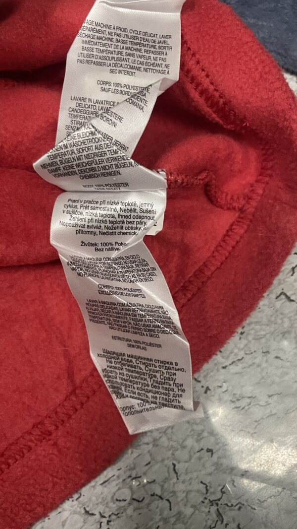 Columbia Men’s Fleece lite Weight Sweatshirt Red Blue Size S - Image 5